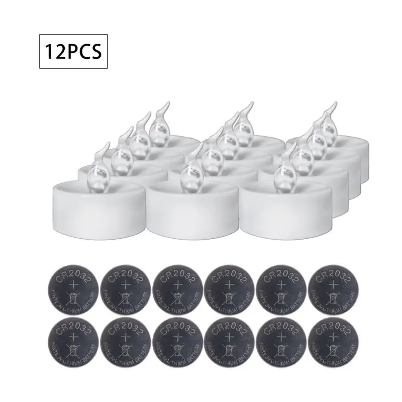 12pcs Flickering LED Candle Lights With Remote Control Flameless Electric Tealight
12pcs Flickering LED Candle Lights With Remote Control Flameless Electric Tealight