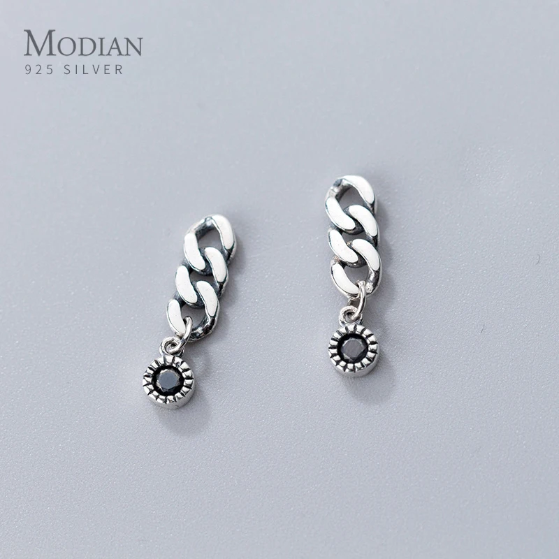 Женские винтажные серьги-гвоздики Modian из стерлингового серебра 925 пробы с черным фианитом
Женские винтажные серьги-гвоздики Modian из стерлингового серебра 925 пробы с черным фианитом