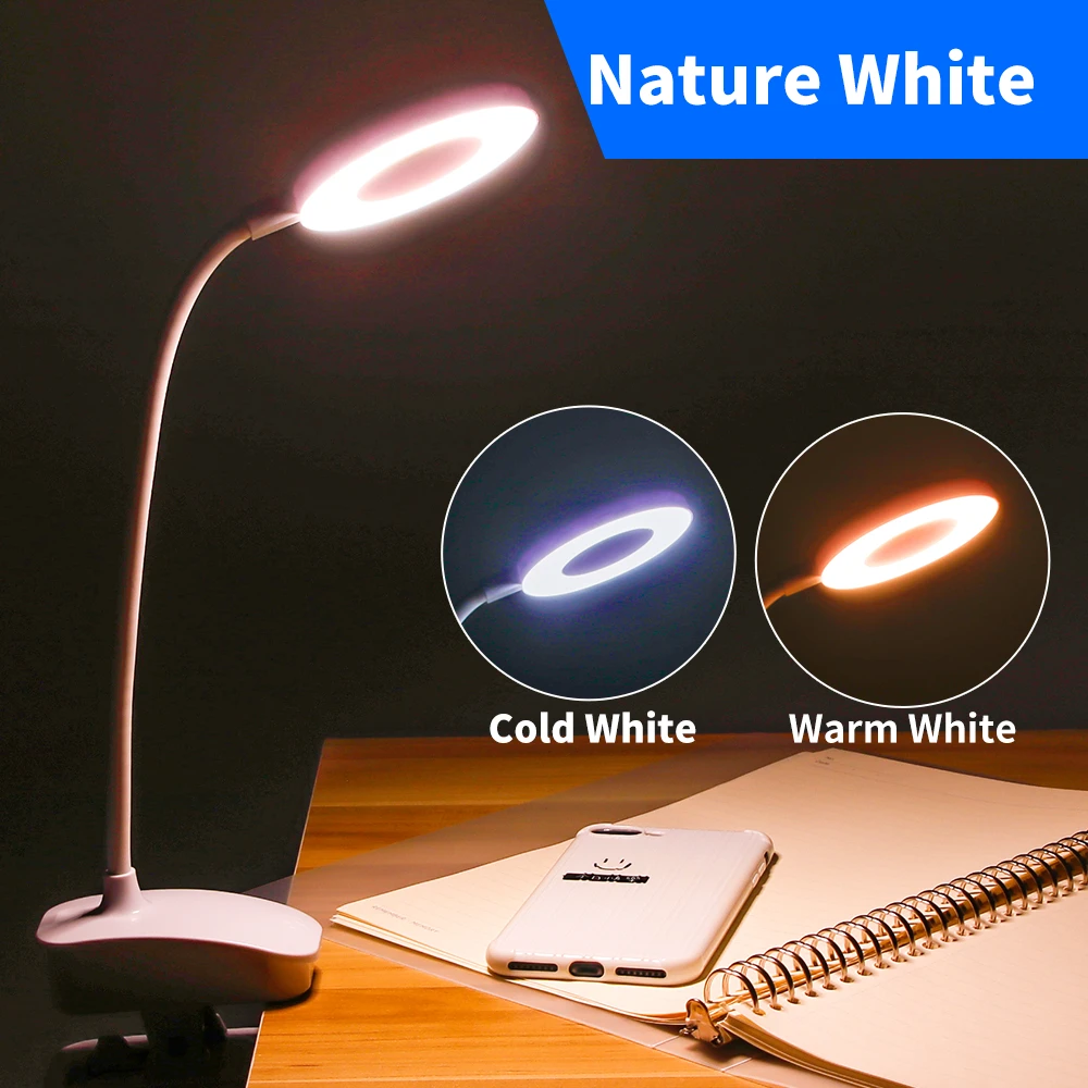 BiaRiTi LED Desk Lamp 3 Color Stepless Dimmable Learning Light USB Clip Wireless 5V Table Lampada 1200mAh Rechargeable Battery
BiaRiTi LED Desk Lamp 3 Color Stepless Dimmable Learning Light USB Clip Wireless 5V Table Lampada 1200mAh Rechargeable Battery