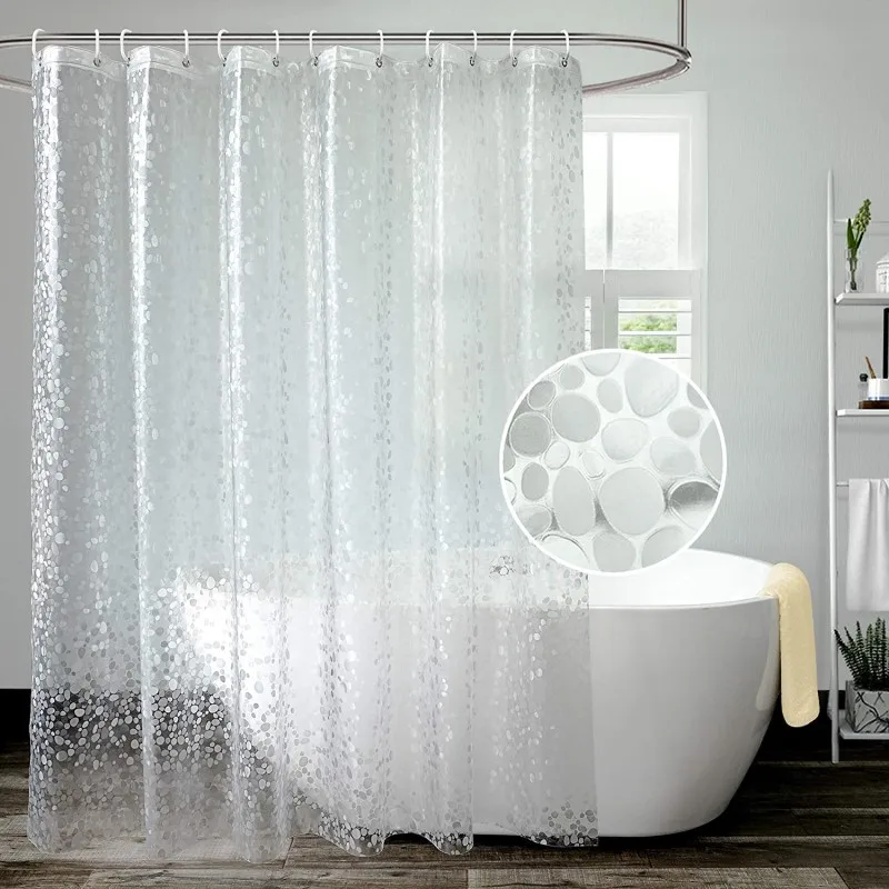 Cobblestone Pattern Shower Curtain Waterproof Mildew Proof Bath Curtains 3D Translucent Bathtub Partition Curtains With Hooks
Cobblestone Pattern Shower Curtain Waterproof Mildew Proof Bath Curtains 3D Translucent Bathtub Partition Curtains With Hooks