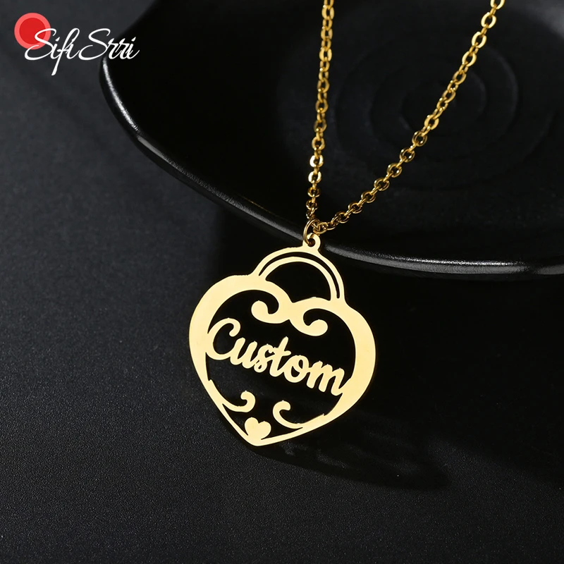 Sifisrri Custom Love Heart Name Necklace Personalized Letter Padlock Pendant Necklaces For Women Girls Handmade Birthday Gift
Sifisrri Custom Love Heart Name Necklace Personalized Letter Padlock Pendant Necklaces For Women Girls Handmade Birthday Gift