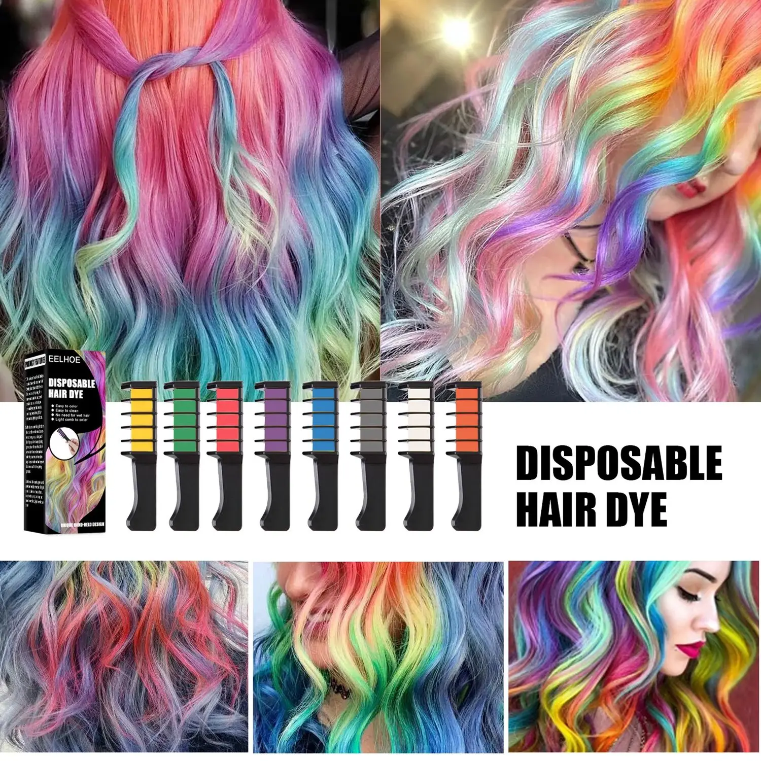 Temporary Personal Salon Use Hair Styling Hair Dye Chalk Disposable Hair Coloring Comb Mini Cosplay Costume Party
Temporary Personal Salon Use Hair Styling Hair Dye Chalk Disposable Hair Coloring Comb Mini Cosplay Costume Party