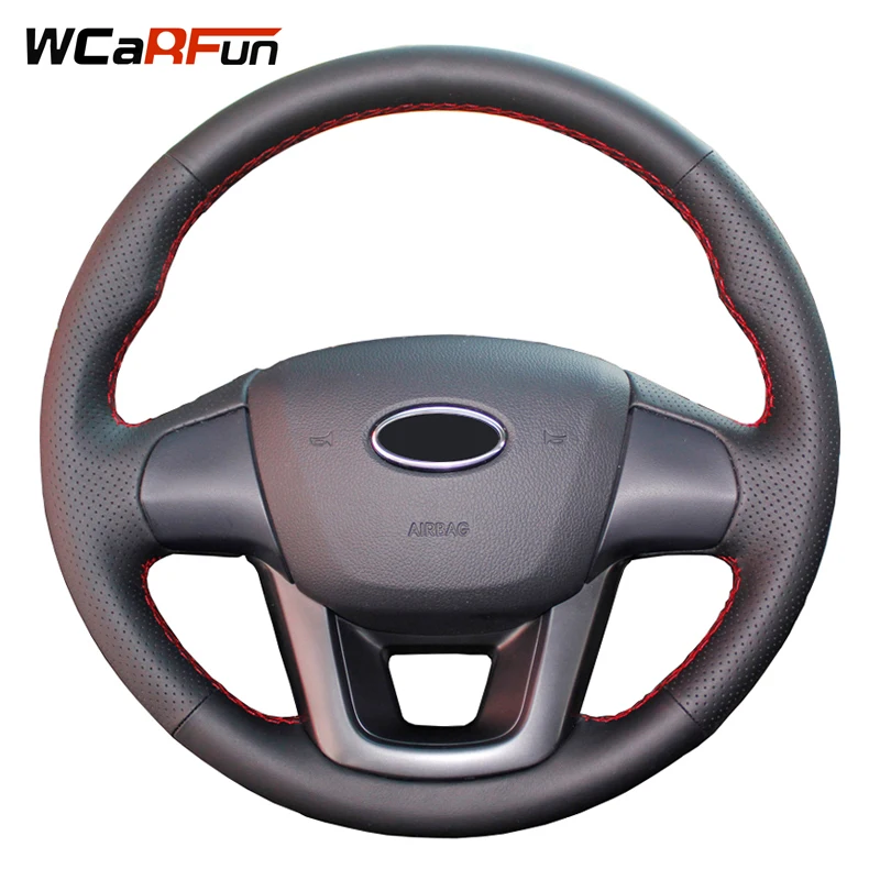 Искусственная кожа WCaRFun, черная, ручная работа, чехол рулевого колеса автомобиля, для Kia K2, Kia Rio 2011-2013
Искусственная кожа WCaRFun, черная, ручная работа, чехол рулевого колеса автомобиля, для Kia K2, Kia Rio 2011-2013