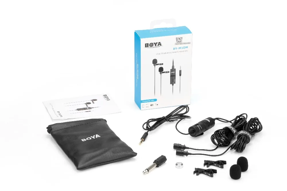BOYA BY-M1DM Lav Lavalier microfone Omnidirectional Condenser Microphone 3.5mm Mic for Canon,for iPhone DSLR Audio Recorders
BOYA BY-M1DM Lav Lavalier microfone Omnidirectional Condenser Microphone 3.5mm Mic for Canon,for iPhone DSLR Audio Recorders
