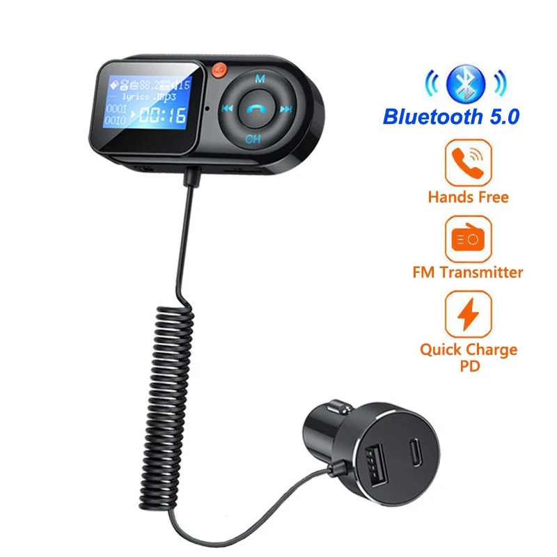 1 шт. Автомобильный FM-передатчик Bluetooth 5,0 автомобильный комплект громкой связи стерео AUX аудио mp3-плеер USB Type C PD устройство для быстрой зарядки...
1 шт. Автомобильный FM-передатчик Bluetooth 5,0 автомобильный комплект громкой связи стерео AUX аудио mp3-плеер USB Type C PD устройство для быстрой зарядки...