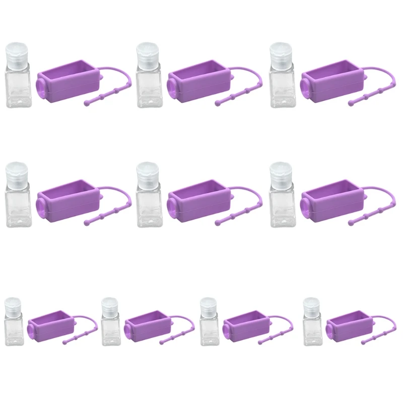 10Pcs Portable Flip Cap Refillable Empty Bottle with Solid Color Silicone Cover Keychain Holder Hand Sanitizer Container
10Pcs Portable Flip Cap Refillable Empty Bottle with Solid Color Silicone Cover Keychain Holder Hand Sanitizer Container