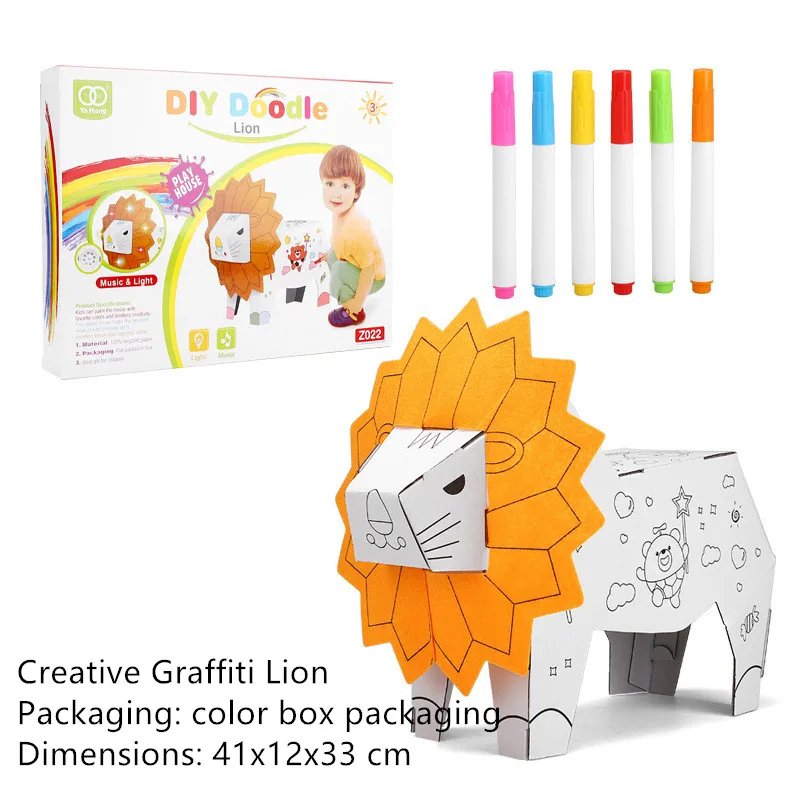Children's diy house Paper Cut Set Creative Handmade Disassembly Folding Paper 3d Graffiti Interactive Toy
Children's diy house Paper Cut Set Creative Handmade Disassembly Folding Paper 3d Graffiti Interactive Toy