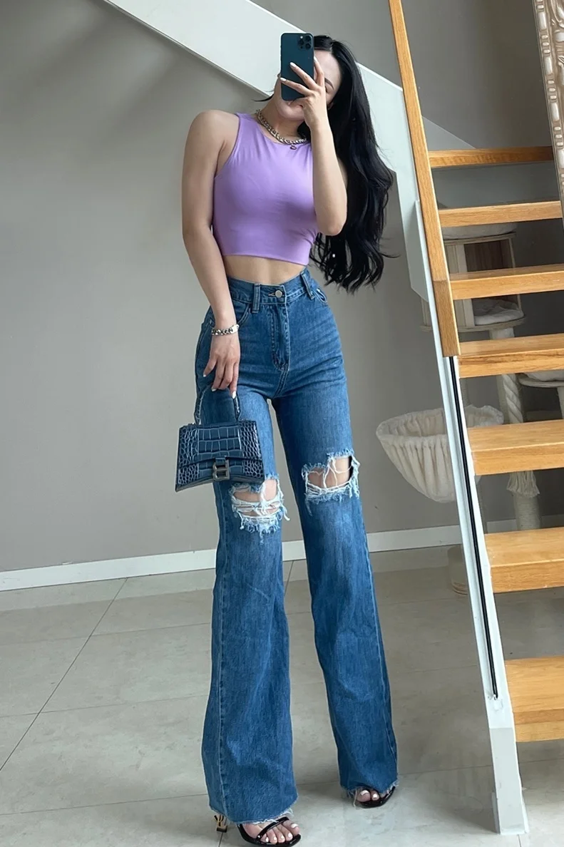 womengaga boyfriend jeans for woman sexy high-waisted Korean hot-waisted holes loose leg denim 2lc
womengaga boyfriend jeans for woman sexy high-waisted Korean hot-waisted holes loose leg denim 2lc
