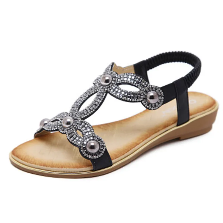 Female Sandal Low-Heeled Shoes With Strap 2021 Women's Large Size Girls Low-heeled New Big Rhinestone Beach Comfort Fashion
Female Sandal Low-Heeled Shoes With Strap 2021 Women's Large Size Girls Low-heeled New Big Rhinestone Beach Comfort Fashion