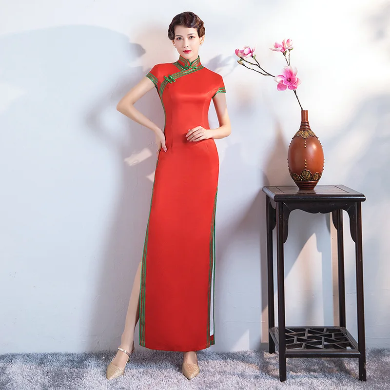 S-6XL Long Qipao Female Sexy Slim Retro Party Cheongsam Elegant Chinese Bridal Wedding Dresses Oriental Evening Dress
S-6XL Long Qipao Female Sexy Slim Retro Party Cheongsam Elegant Chinese Bridal Wedding Dresses Oriental Evening Dress
