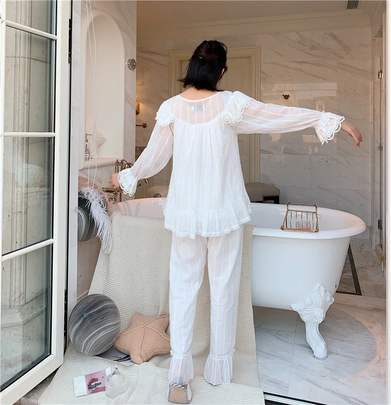 Kawaii Pygama Femme Winter Pj Woman Cute Pjs Cotton Sleepwear Long Sleeves Lace Princess Nightwear Homewear Two Piece Pajama Set
Kawaii Pygama Femme Winter Pj Woman Cute Pjs Cotton Sleepwear Long Sleeves Lace Princess Nightwear Homewear Two Piece Pajama Set