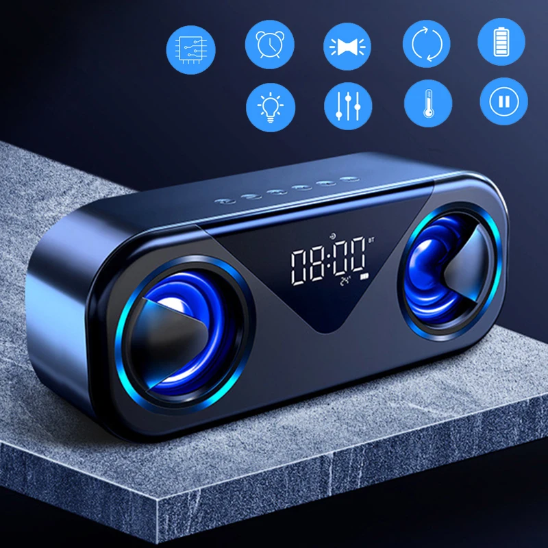 Многофункциональные Беспроводные Bluetooth колонки AUX 3,5 мм Bluetooth 5,0 TF карта U диск сабвуфер цифровой дисплей TWS колонки для ноутбука
Многофункциональные Беспроводные Bluetooth колонки AUX 3,5 мм Bluetooth 5,0 TF карта U диск сабвуфер цифровой дисплей TWS колонки для ноутбука