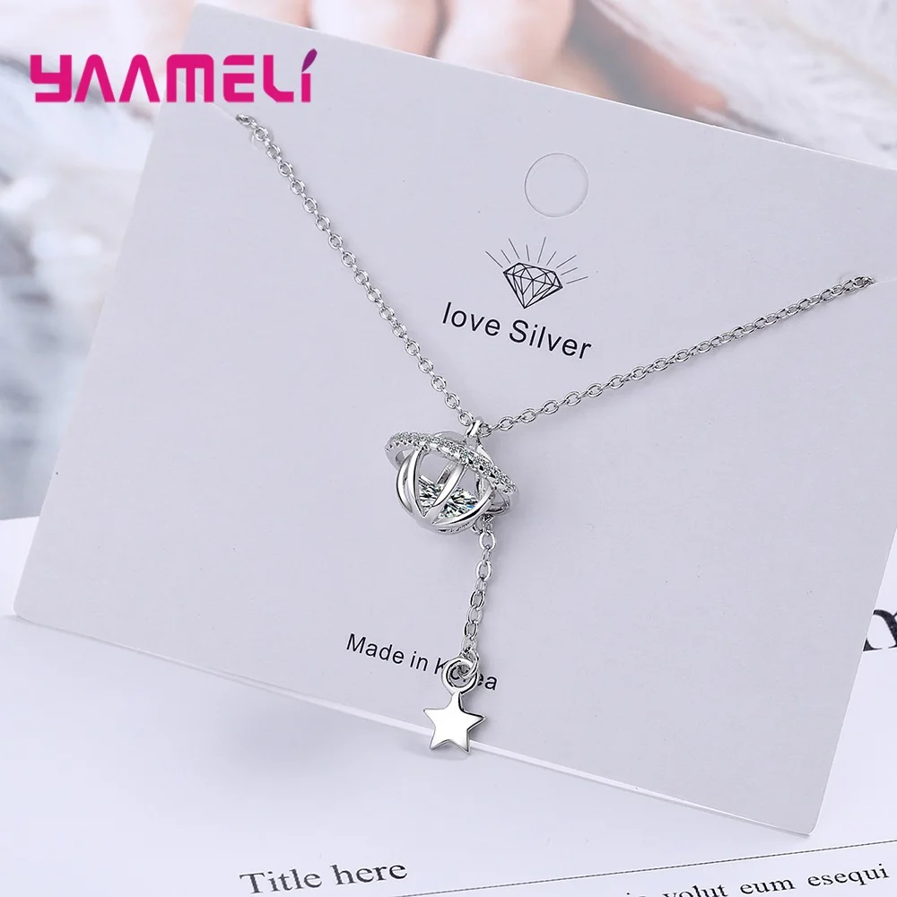 Fashion Jewelry Statement Pendant Necklace For Women Girls CZ Crystal 925 Sterling Silver Valentines Day Gift Wholesale
Fashion Jewelry Statement Pendant Necklace For Women Girls CZ Crystal 925 Sterling Silver Valentines Day Gift Wholesale