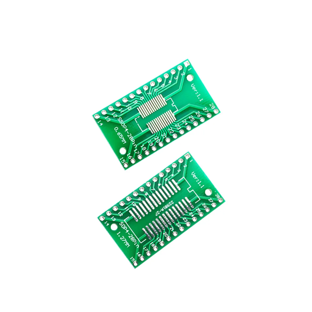 10PCS/Lot SOP28 SSOP28 TSSOP28 Transfer to DIP28 IC Adapter Converter Socket Board Module Adapters Plate 0.65mm 1.27mm
10PCS/Lot SOP28 SSOP28 TSSOP28 Transfer to DIP28 IC Adapter Converter Socket Board Module Adapters Plate 0.65mm 1.27mm