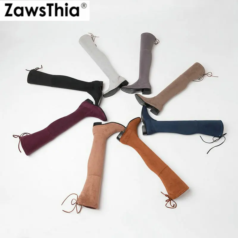 ZawsThia 2020 faux suede leather 3cm med heels woman stretch elastic fabric over knee high boots women shoes booties size 34-43
ZawsThia 2020 faux suede leather 3cm med heels woman stretch elastic fabric over knee high boots women shoes booties size 34-43