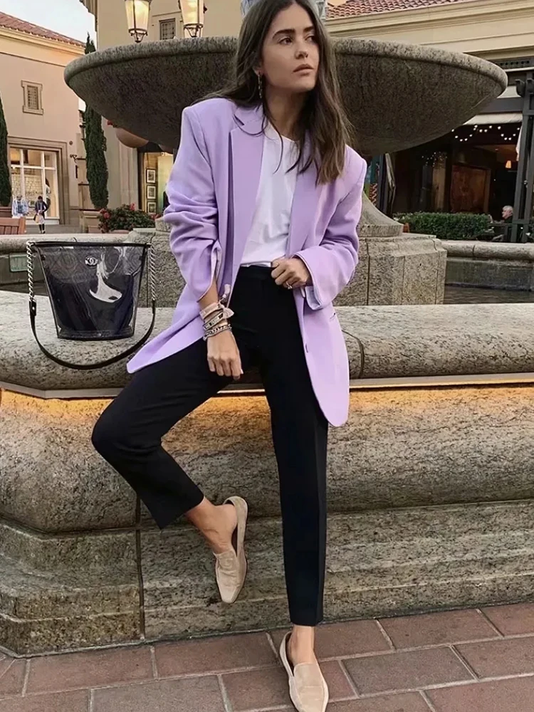 Elegant women purple blazer jackets 2020 fashion ladies oversize loose suits coat casual female long sleeve blazer girls chic
Elegant women purple blazer jackets 2020 fashion ladies oversize loose suits coat casual female long sleeve blazer girls chic