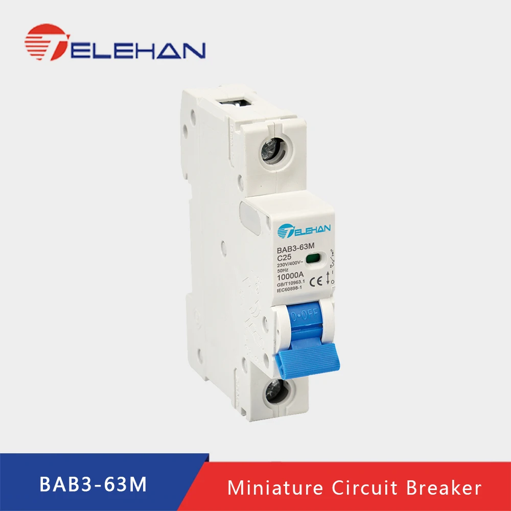 TELEHAN 10KA High Breaking Capacity MCB, new design 10KA 6/10/16/25/32/40/63A MCB, 10KA Interruptor, 10KA Breaker Automatic
TELEHAN 10KA High Breaking Capacity MCB, new design 10KA 6/10/16/25/32/40/63A MCB, 10KA Interruptor, 10KA Breaker Automatic