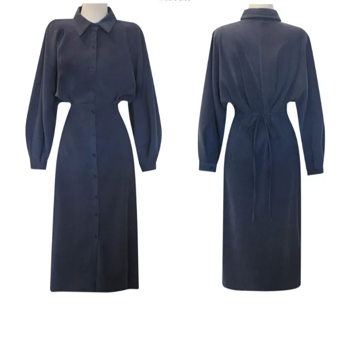 South Korea Chi French Minority chun qiu zhuang Elegant deng long xiu Cinched Tie Slim-Fit Mid-length High-waisted Dress
South Korea Chi French Minority chun qiu zhuang Elegant deng long xiu Cinched Tie Slim-Fit Mid-length High-waisted Dress