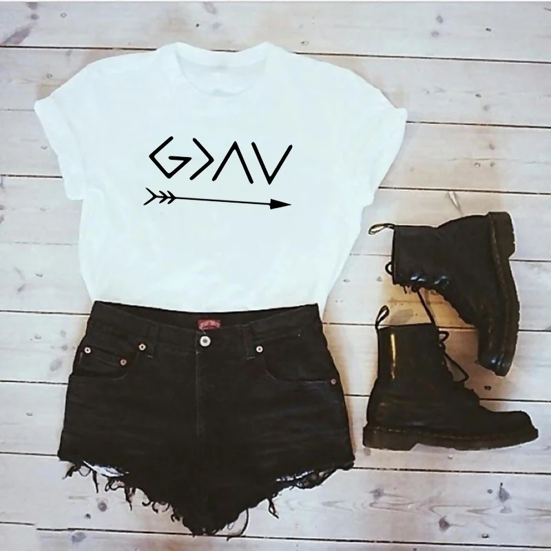 God Is Greater Than The High Lows Harajuku T Shirt Christian Faith Summer slogan Hipster Christian baptism cotton casual tee top 
God Is Greater Than The High Lows Harajuku T Shirt Christian Faith Summer slogan Hipster Christian baptism cotton casual tee top