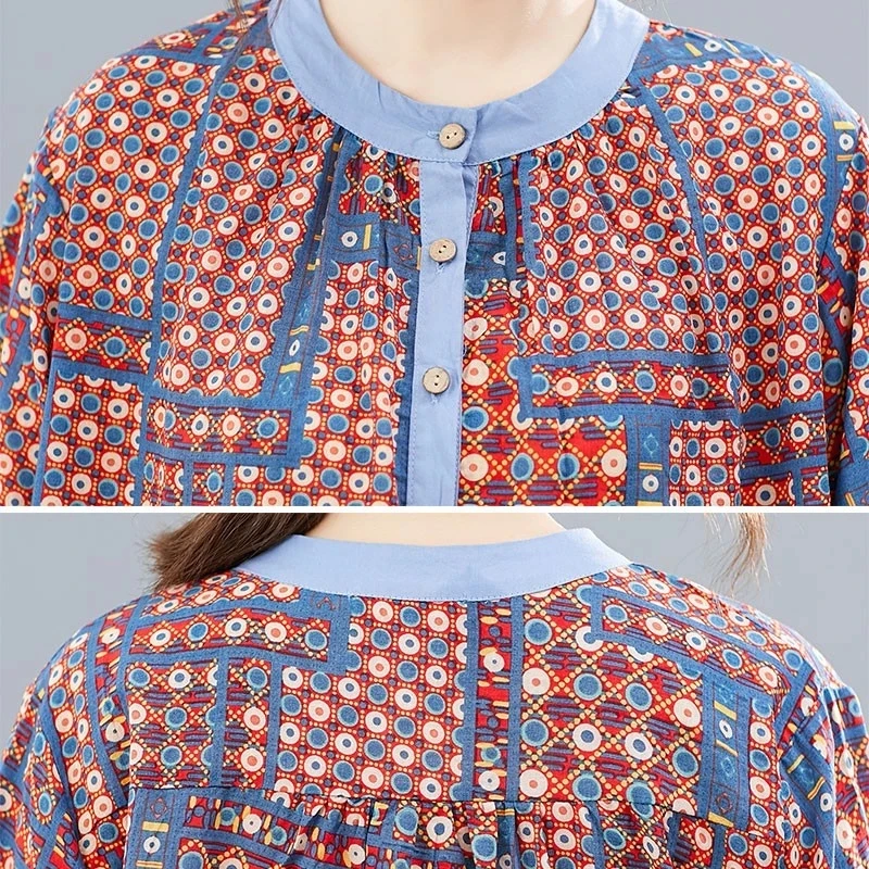Lucyever Vintage Polka Dot Print Half Sleeve Shirt Women 2021 Summer Loose Casual O-neck Blouses Oversized Streetwear Woman Tops
Lucyever Vintage Polka Dot Print Half Sleeve Shirt Women 2021 Summer Loose Casual O-neck Blouses Oversized Streetwear Woman Tops