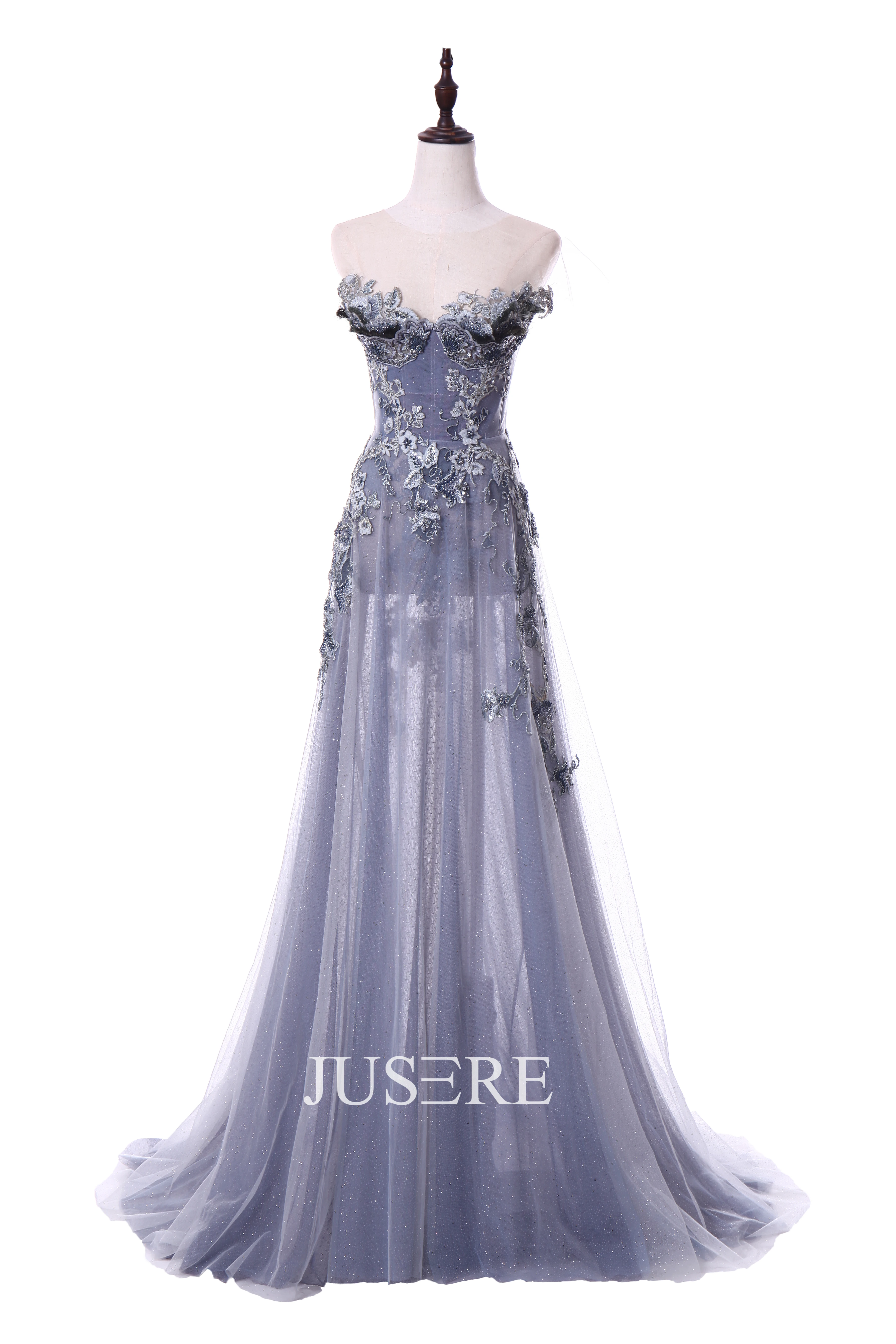 Вечернее платье-трапеция с бисером, кружевное платье без бретелек для выпускного вечера со шлейфом
Вечернее платье-трапеция с бисером, кружевное платье без бретелек для выпускного вечера со шлейфом