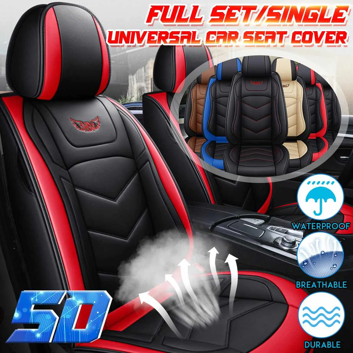 Universal Luxury PU Leather Front Car Seat Cover 5D Cushion Protector Non-Slip Mat Waterproof for Lada for Ford for BMW
Universal Luxury PU Leather Front Car Seat Cover 5D Cushion Protector Non-Slip Mat Waterproof for Lada for Ford for BMW