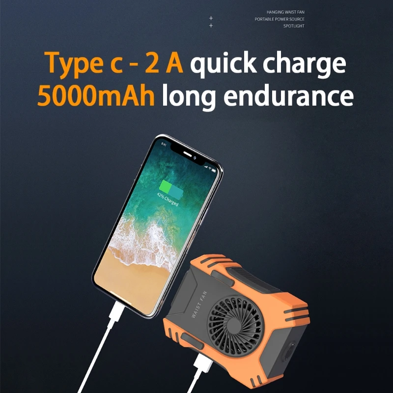 Multifunction Waist Fan 3 in 1 Spotlight Hanging Neck Cooling Fan 3 Gears USB M2EE
Multifunction Waist Fan 3 in 1 Spotlight Hanging Neck Cooling Fan 3 Gears USB M2EE