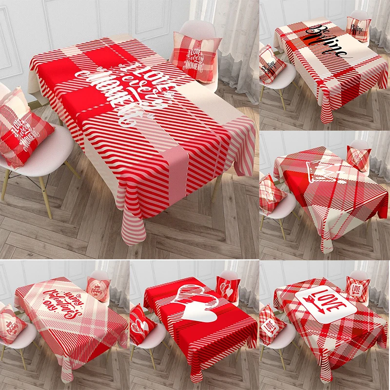 Red Check Valentine Day Durable Dustproof Tablecloth Waterproof Household Table Cloth Restaurant Home Decor Table Cover
Red Check Valentine Day Durable Dustproof Tablecloth Waterproof Household Table Cloth Restaurant Home Decor Table Cover