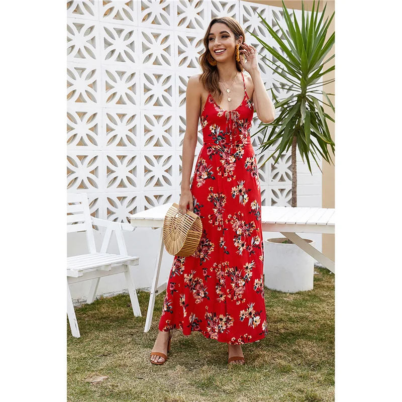 Women Dresses Summer Tie Front V-Neck Spaghetti Strap Button Down A-Line Backless Swing Midi Dress
Women Dresses Summer Tie Front V-Neck Spaghetti Strap Button Down A-Line Backless Swing Midi Dress