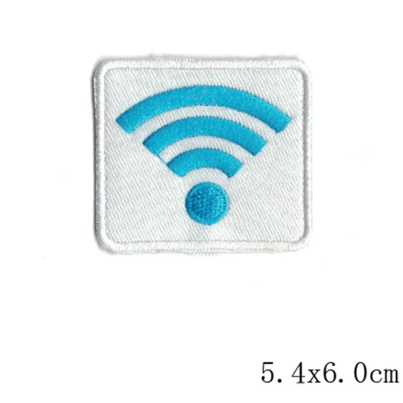 

10pcs/lot WiFi Signal Embroidery Patches Backpack Strange Things Clothing Decoration Accessories Diy Iron Heat Transfer Applique