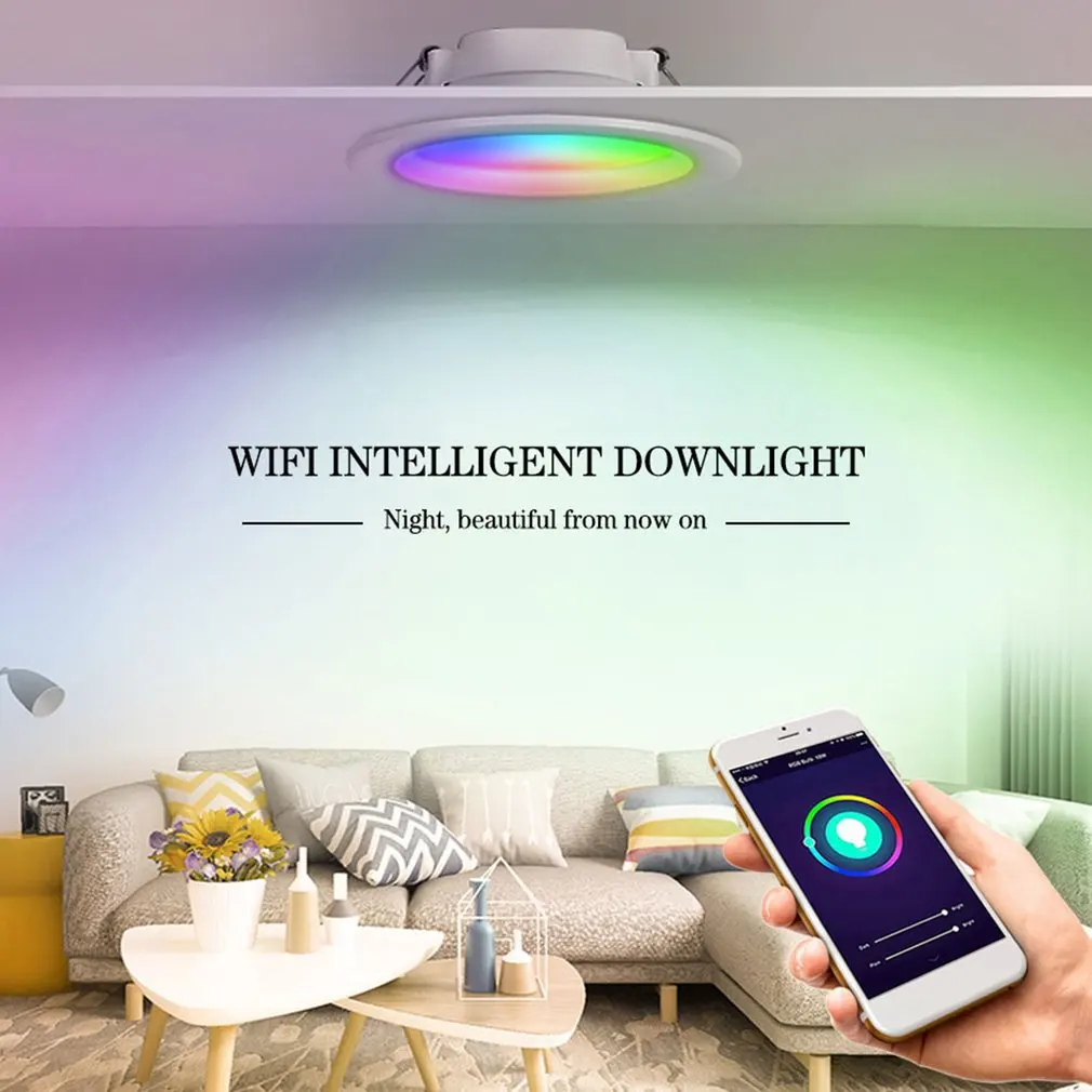 3.5" WiFi LED Downlight Spotlight Life Dimming Smart Lamp 12W Led Recessed Ceiling Light LED Downlight
3.5" WiFi LED Downlight Spotlight Life Dimming Smart Lamp 12W Led Recessed Ceiling Light LED Downlight