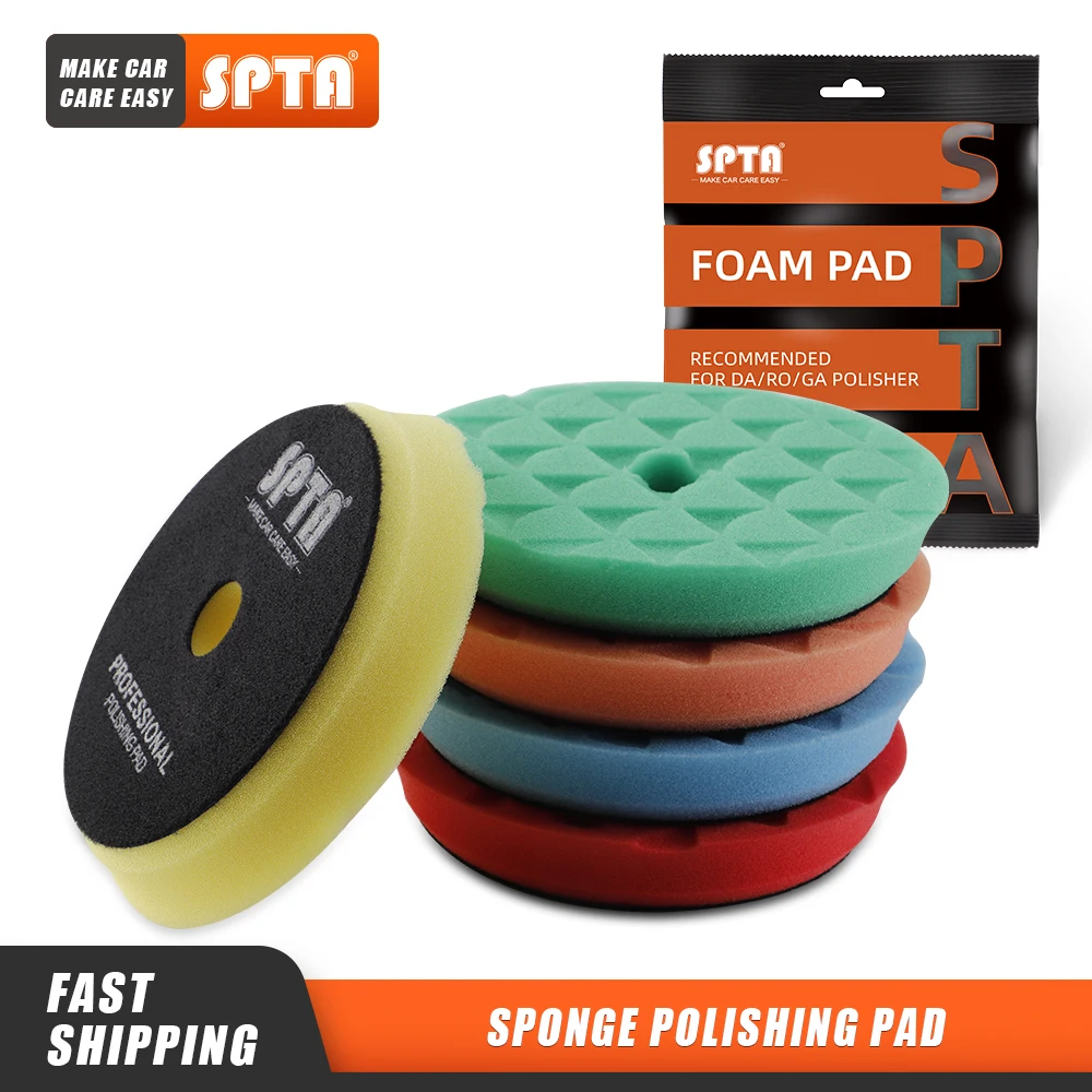 

(Single Sale) SPTA 5"(125mm)/6"(150mm) Car Spong Buffing Polishing Pads & Buffing Pads For DA/RO/GA Car Buffer Polisher