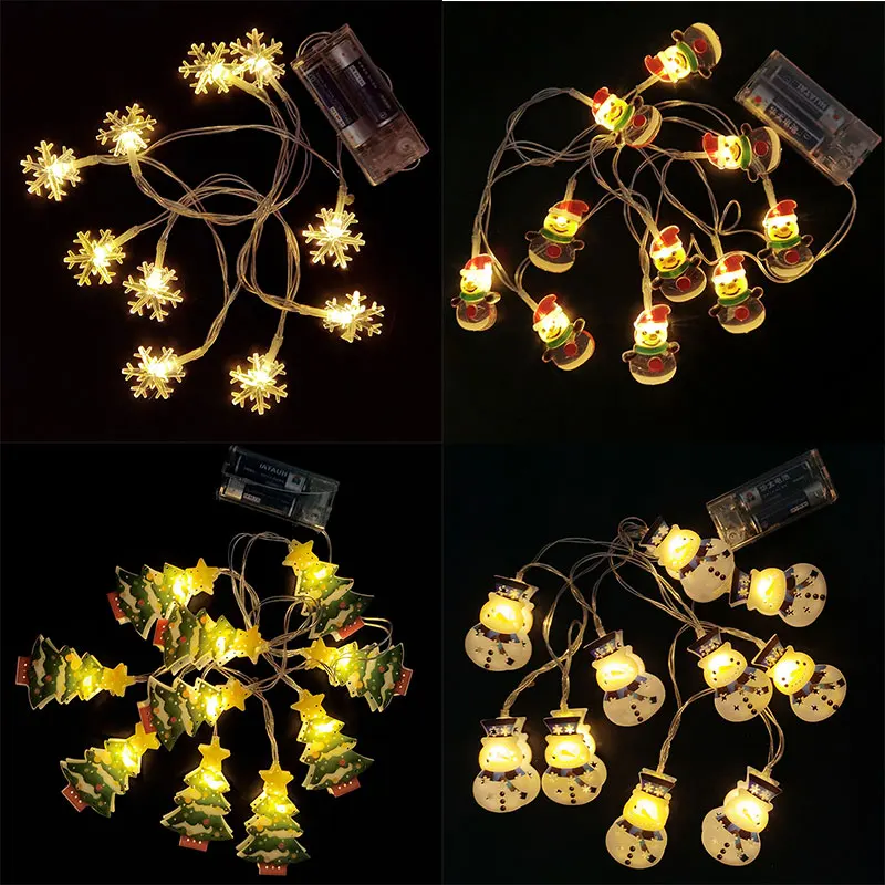 1.5m 10LED Christmas Snowflake Santa Claus Light String Christmas Indoor Outdoor Decoration Bar Xmas Party Ornaments New Year
1.5m 10LED Christmas Snowflake Santa Claus Light String Christmas Indoor Outdoor Decoration Bar Xmas Party Ornaments New Year