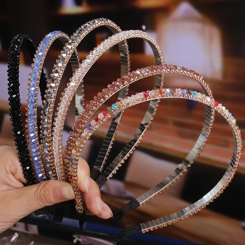 Color Rhinestone Headband Hand-woven Headdress Temperament Hairpin Beaded Crystal Headband Jewelry Hair Accessorie Head Ornament
Color Rhinestone Headband Hand-woven Headdress Temperament Hairpin Beaded Crystal Headband Jewelry Hair Accessorie Head Ornament