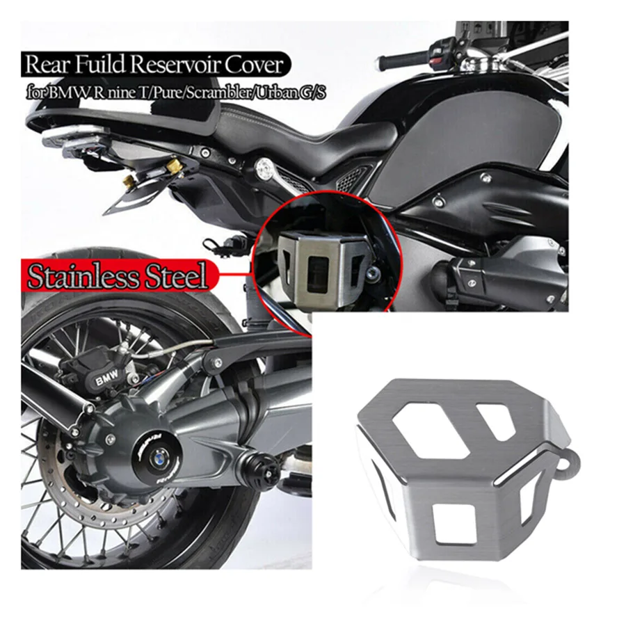 Motorcycle Rear Brake Fluid Reservoir Cap Protector Guard Cover For BMW R Nine T RNineT Scrambler 2014-2020 2015 2016 2017 2018
Motorcycle Rear Brake Fluid Reservoir Cap Protector Guard Cover For BMW R Nine T RNineT Scrambler 2014-2020 2015 2016 2017 2018