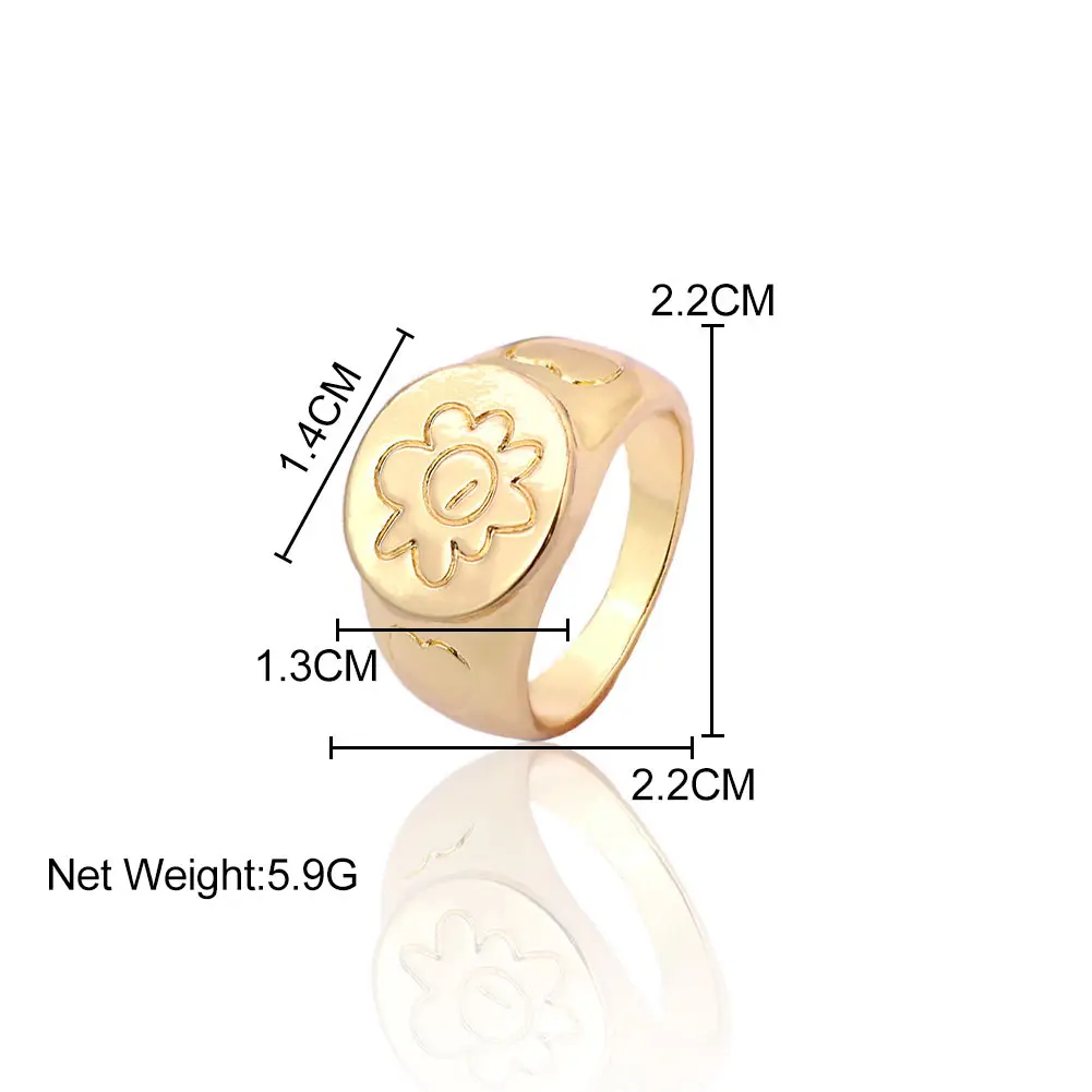 JUEF FEEL Vintage Metal Carved Flower Rings for Women Gold Silver Color Happy Smiley Face Open Rings Female Punk Jewelry Gift
JUEF FEEL Vintage Metal Carved Flower Rings for Women Gold Silver Color Happy Smiley Face Open Rings Female Punk Jewelry Gift