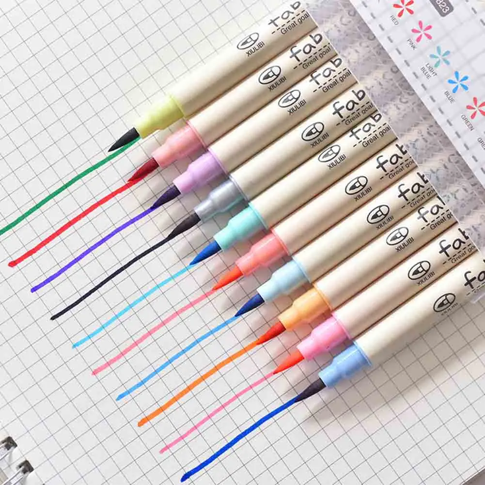 10Pc Watercolor Brush Pens Set Marker Pens for Painting Drawing Coloring Stationery School Stationery Supplies student kid Gift
10Pc Watercolor Brush Pens Set Marker Pens for Painting Drawing Coloring Stationery School Stationery Supplies student kid Gift