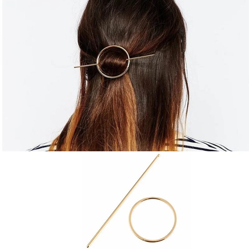 European and American Fashion Ladies Alloy One-word Ring Hairpins Are Simple and Fashionable
European and American Fashion Ladies Alloy One-word Ring Hairpins Are Simple and Fashionable