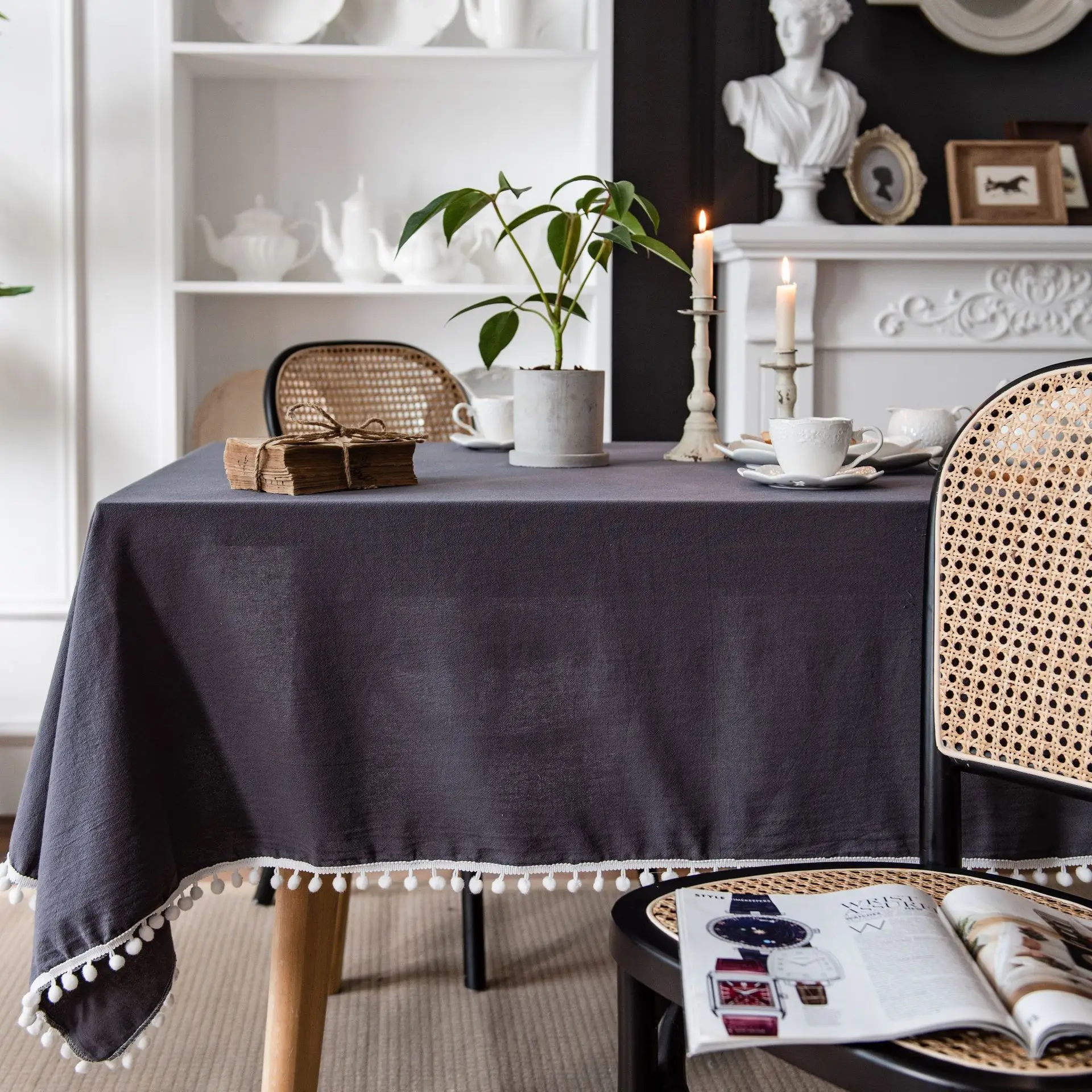 Cotton Plain Table Cloth Rectangle With Tassel French Cofee Dining Tablecloth Decor For Kitchen Home Festival Party Decor
Cotton Plain Table Cloth Rectangle With Tassel French Cofee Dining Tablecloth Decor For Kitchen Home Festival Party Decor