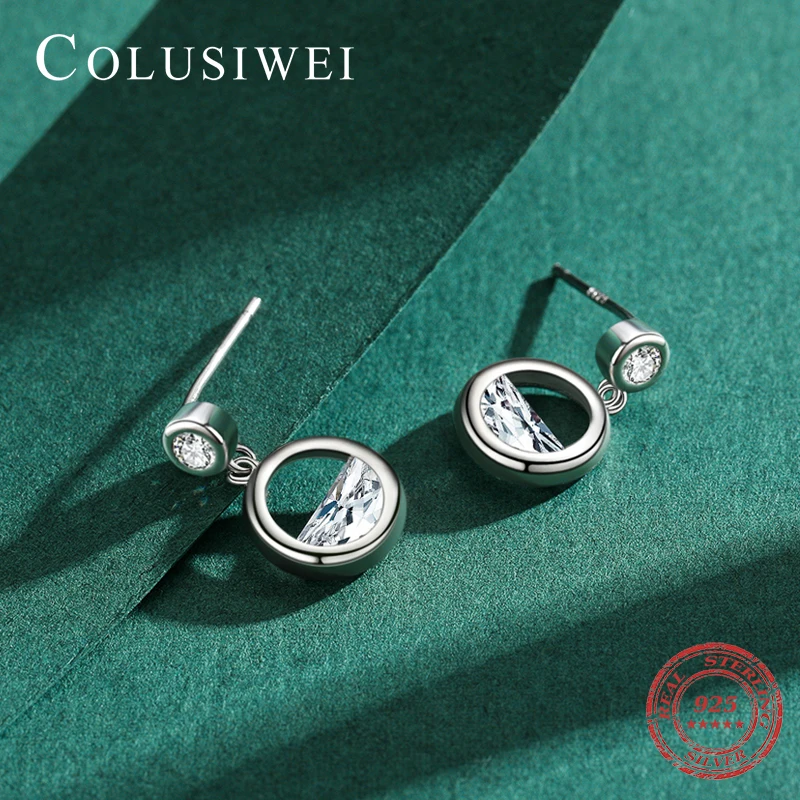 Colusiwei Classic Design 925 Sterling Silver Clear CZ Double Round Circle Drop Earring for Women Dangle Earring Wedding Jewelry
Colusiwei Classic Design 925 Sterling Silver Clear CZ Double Round Circle Drop Earring for Women Dangle Earring Wedding Jewelry