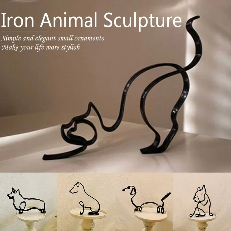 Dog Minimalist Art Sculpture Personalized Gift Metal Decor Modern Home Decoration Office Accessories статуэтки для интерьера
Dog Minimalist Art Sculpture Personalized Gift Metal Decor Modern Home Decoration Office Accessories статуэтки для интерьера