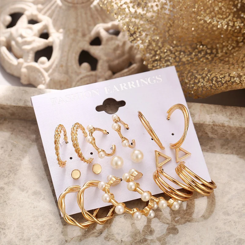 Bohemian Pearl Hoop Earrings Set For Women Geometirc Gold Color Metal Circle Earring Brincos 2022 Trendy Jewelry Gift
Bohemian Pearl Hoop Earrings Set For Women Geometirc Gold Color Metal Circle Earring Brincos 2022 Trendy Jewelry Gift