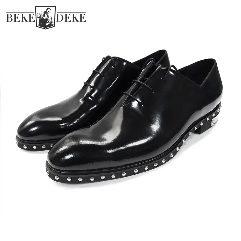 New Mens Rivets Genuine Leather Dress Shoes Lace Up Oxfords Pointed Toe Cowhide Business Work Shoes Wedding Party Formal Shoes 
New Mens Rivets Genuine Leather Dress Shoes Lace Up Oxfords Pointed Toe Cowhide Business Work Shoes Wedding Party Formal Shoes
