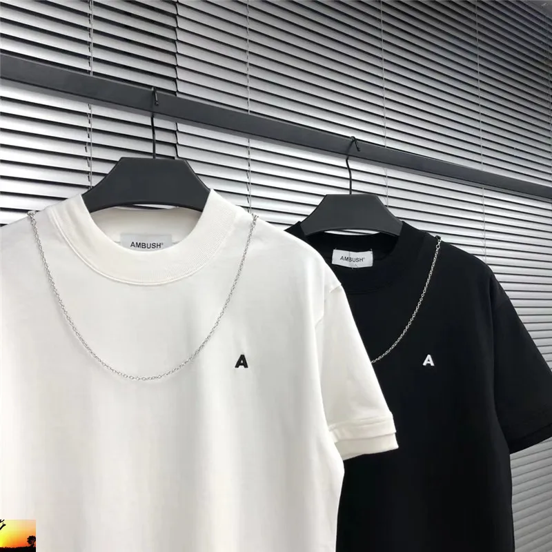 2020 Ambush T-shirt Embroidery letter A smaller Logo AMBUSH T Shirt with chain drop shipping
2020 Ambush T-shirt Embroidery letter A smaller Logo AMBUSH T Shirt with chain drop shipping