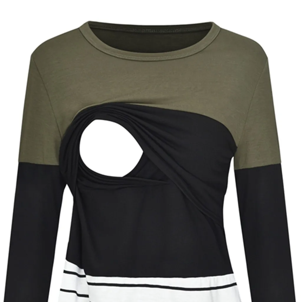 Women tops Maternity Long Sleeve Striped Nursing Tops T-shirt For Breastfeeding Mom Ladies Casual Spring Shirt maternity clothes
Women tops Maternity Long Sleeve Striped Nursing Tops T-shirt For Breastfeeding Mom Ladies Casual Spring Shirt maternity clothes