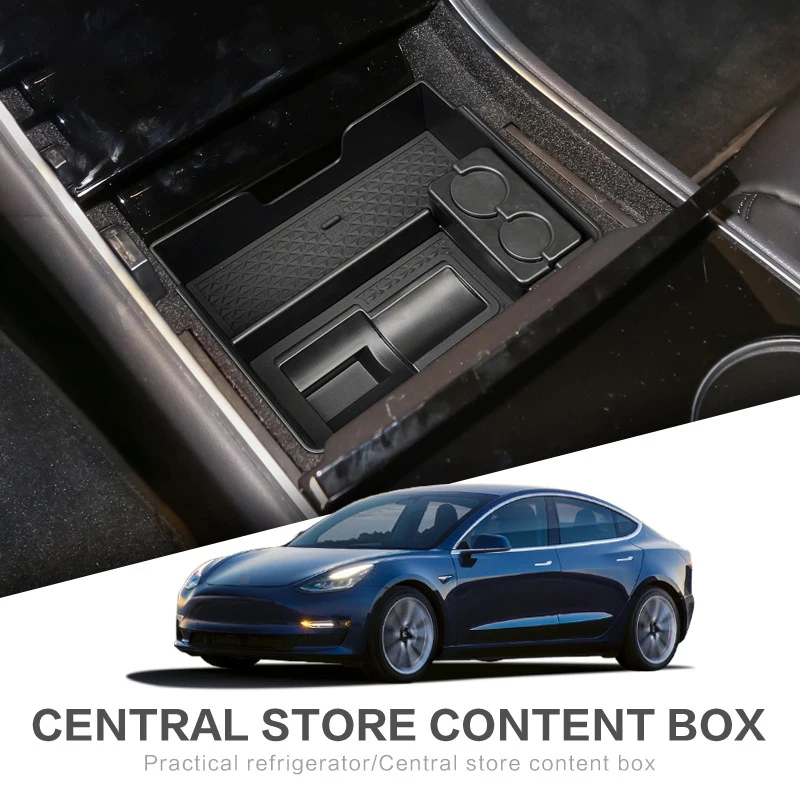 Для Tesla Model 3 автомобильный центральный подлокотник коробка для укладки перчатка
