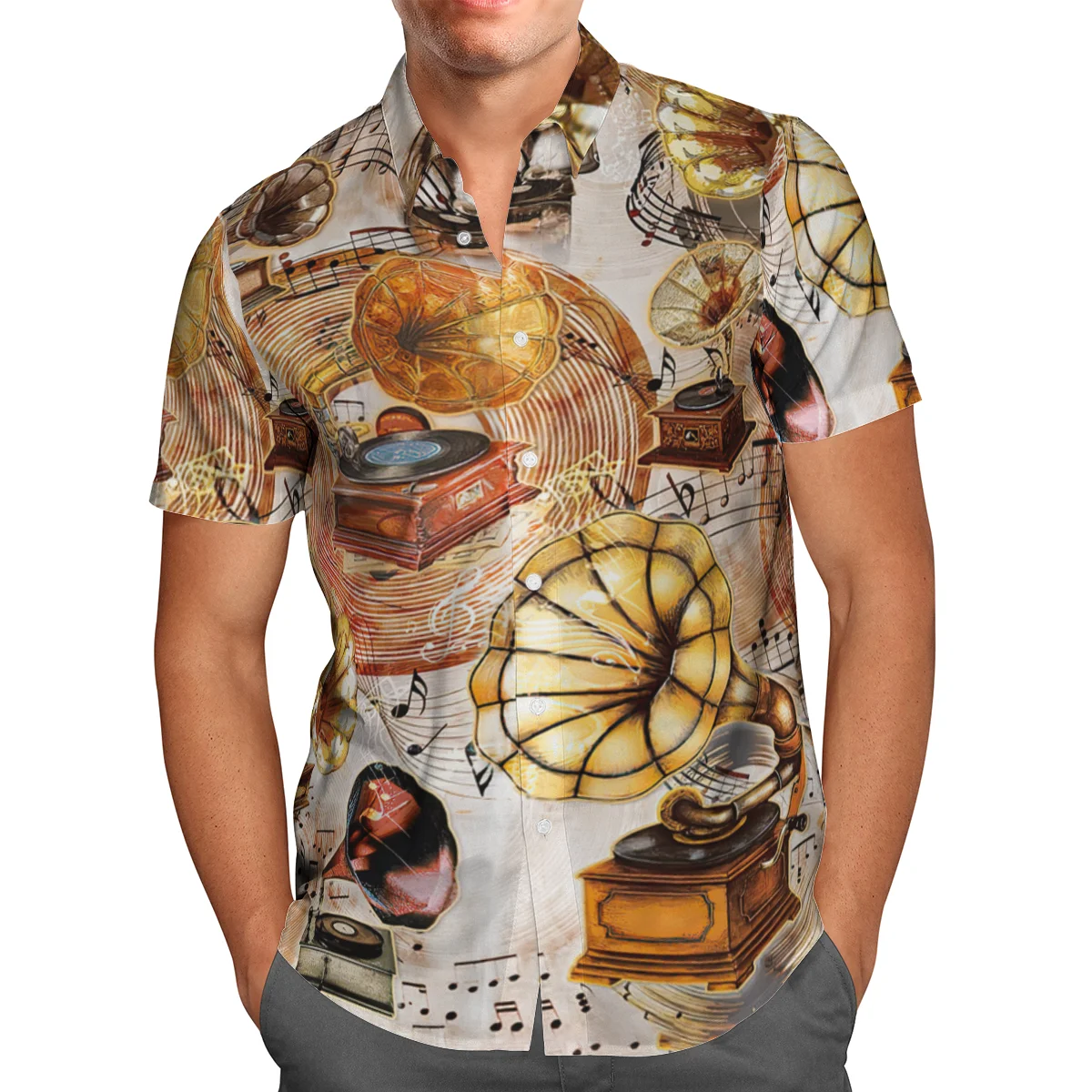 Vintage 3D Gramophone Beach Hawaiian 2021 Summer Shirt Short Sleeve Shirt Streetwear Oversized 5XL Camisa Social Chemise Homme
Vintage 3D Gramophone Beach Hawaiian 2021 Summer Shirt Short Sleeve Shirt Streetwear Oversized 5XL Camisa Social Chemise Homme