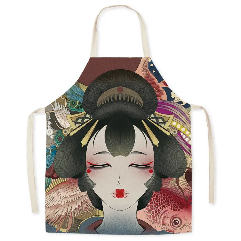 Japanese Style Kitchen Aprons For Women Cartoon Crane Cotton Linen Bibs Waterproof Cleaning Pinafore Home Cooking Apron G1228 
Japanese Style Kitchen Aprons For Women Cartoon Crane Cotton Linen Bibs Waterproof Cleaning Pinafore Home Cooking Apron G1228