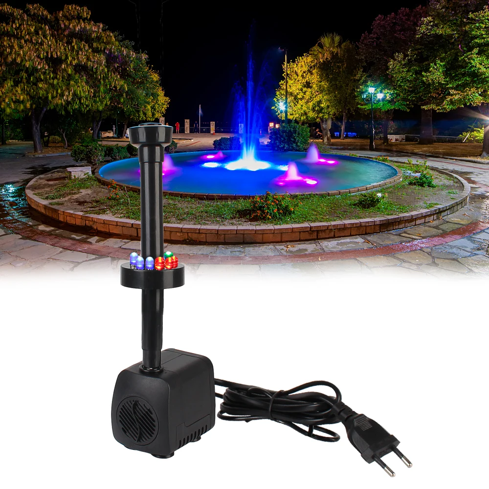 Garden Aquarium Fountain EU Plug with Power Cord Water Pump with 12 LED Light Ultra-quiet Waterproof 15 W
Garden Aquarium Fountain EU Plug with Power Cord Water Pump with 12 LED Light Ultra-quiet Waterproof 15 W