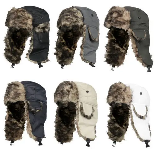 US STOCK Airman Snow Hat Ushanka - Winter Russian Ski Fur Pilot Military Army New UK | Аксессуары для одежды